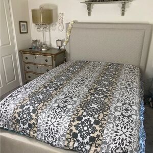 IKEA Black and Cream Patterned Boho Duvet Cover